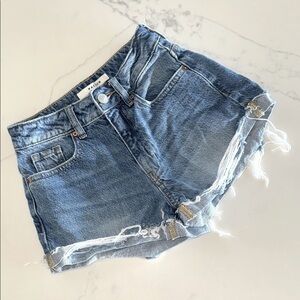 PACSUN Denim Women's Raw Hem Mom Shorts Size 22